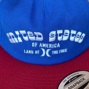 Hurley United States of America Home of the Free Snap Back Hat NWT